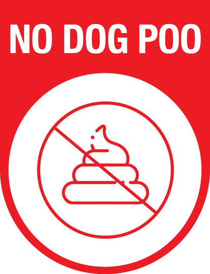 No Dog Poo Arch Wheelie Bin Stickers - New Signs