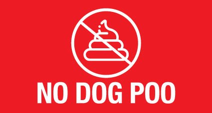 No Dog Poo Bin Sticker - New Signs
