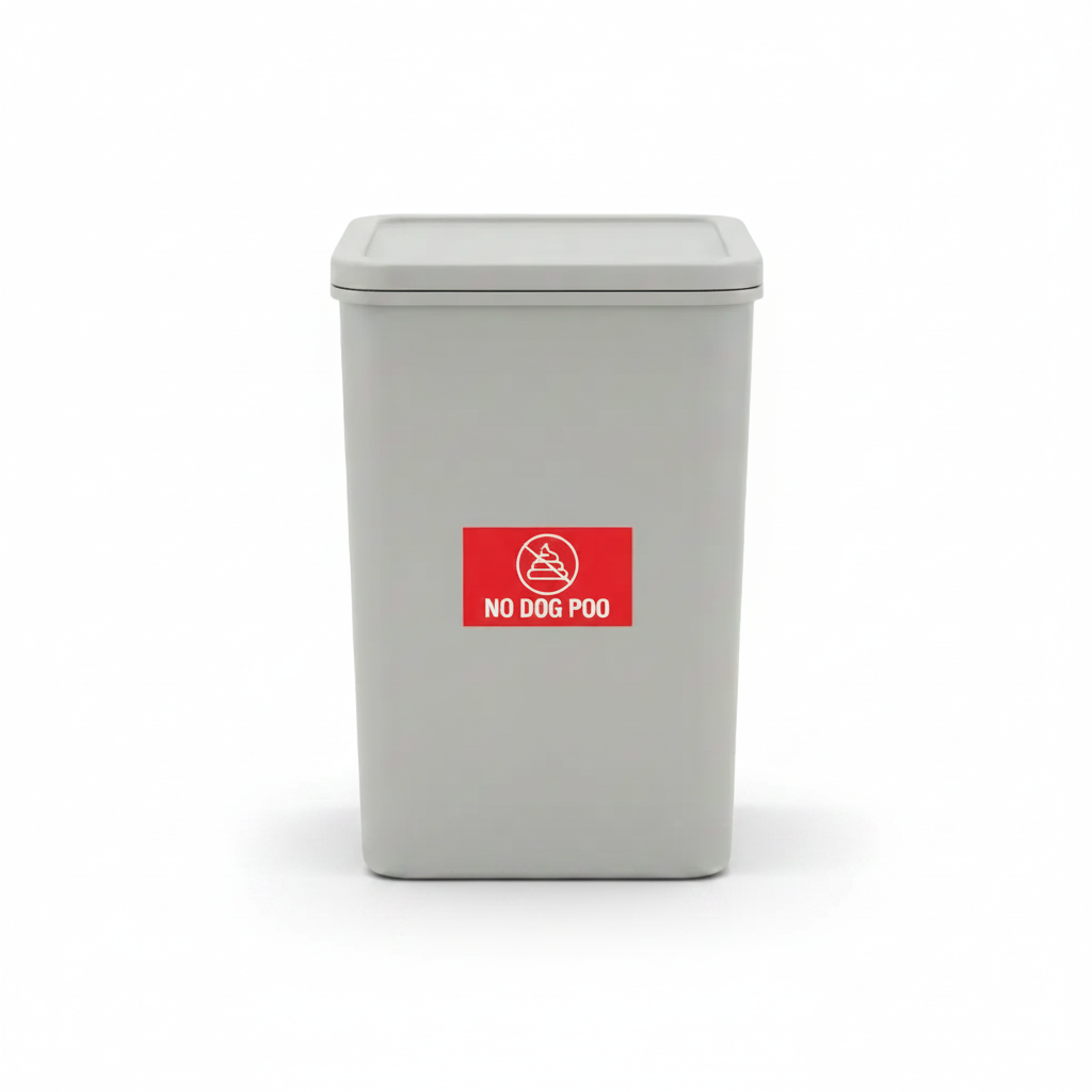 No Dog Poo Bin Sticker