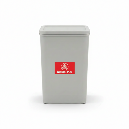 No Dog Poo Bin Sticker