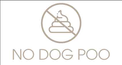 No Dog Poo Fawn Bin Sticker - New Signs