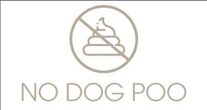 No Dog Poo Fawn Bin Sticker - New Signs