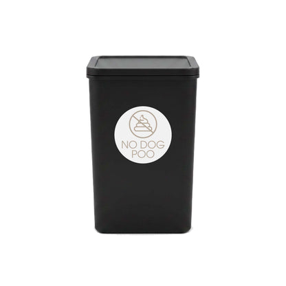 No Dog Poo Fawn Circle Bin Sticker - New Signs