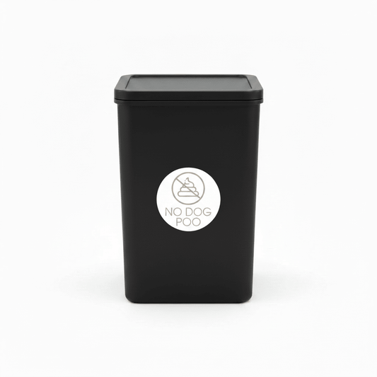 No Dog Poo Fawn Circle Bin Sticker - New Signs