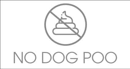No Dog Poo Grey Bin Sticker - New Signs