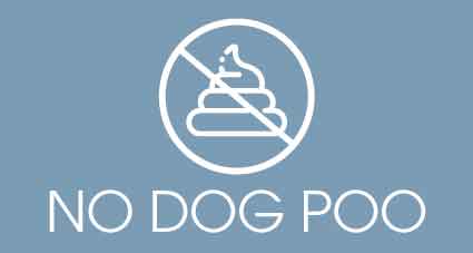 No Dog Poo Ocean Background Bin Sticker - New Signs