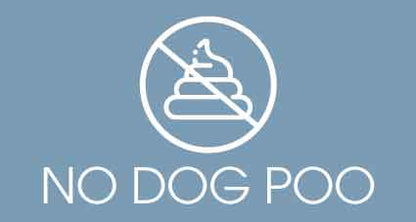 No Dog Poo Ocean Background Bin Sticker - New Signs