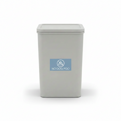 No Dog Poo Ocean Background Bin Sticker
