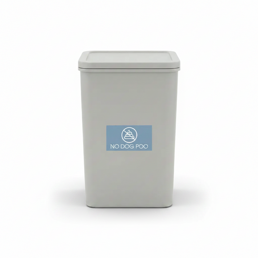 No Dog Poo Ocean Background Bin Sticker