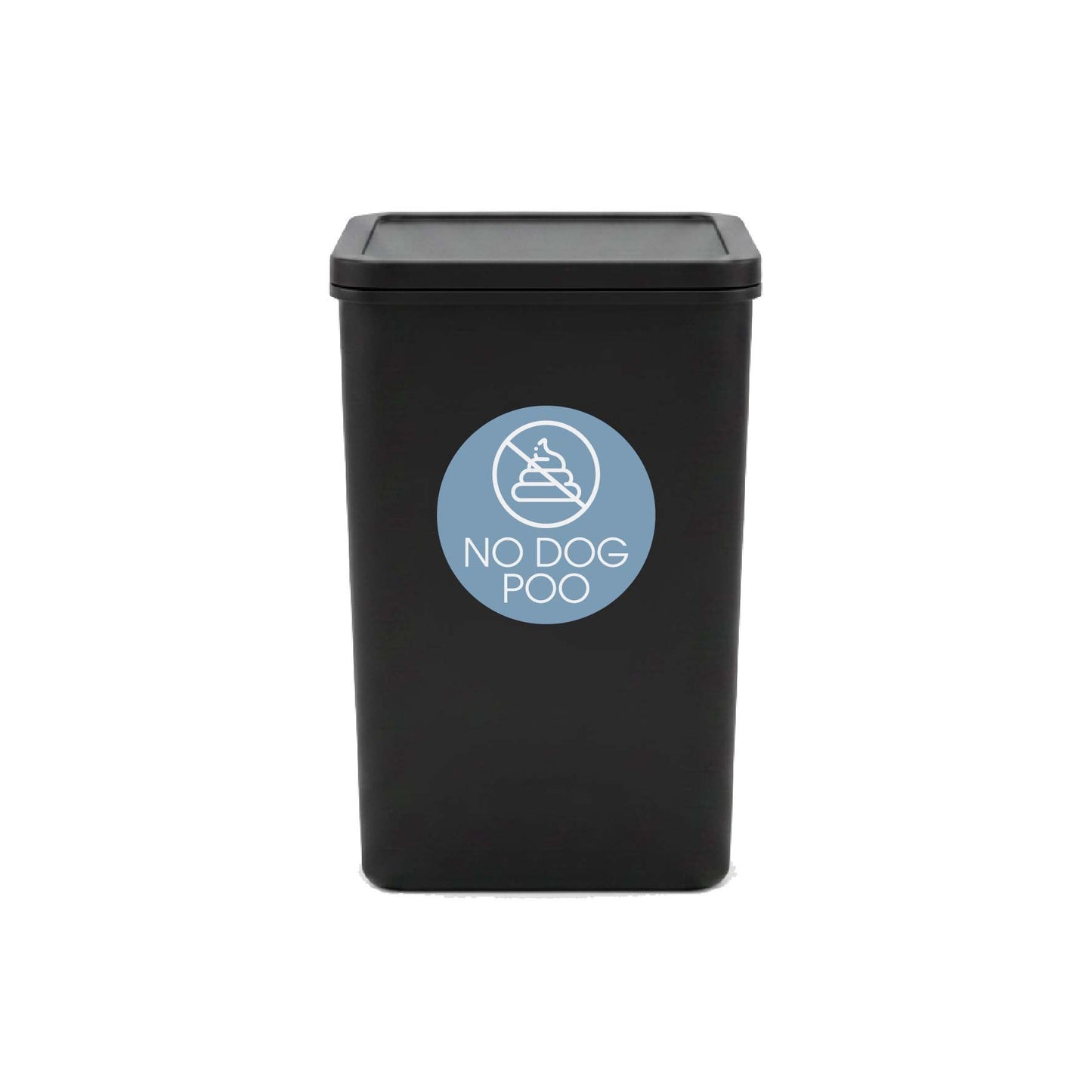 No Dog Poo Ocean Background Circle Bin Sticker - New Signs