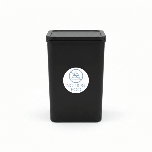 No Dog Poo Ocean Circle Bin Sticker - New Signs