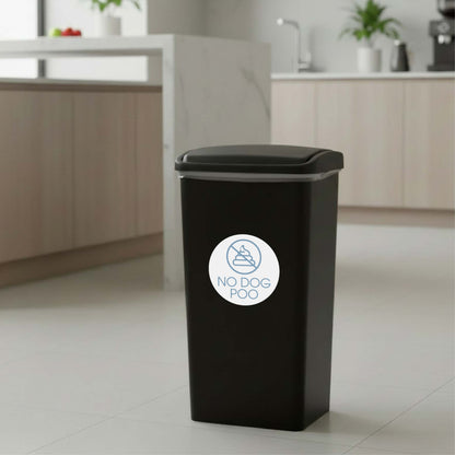 No Dog Poo Ocean Circle Bin Sticker - New Signs