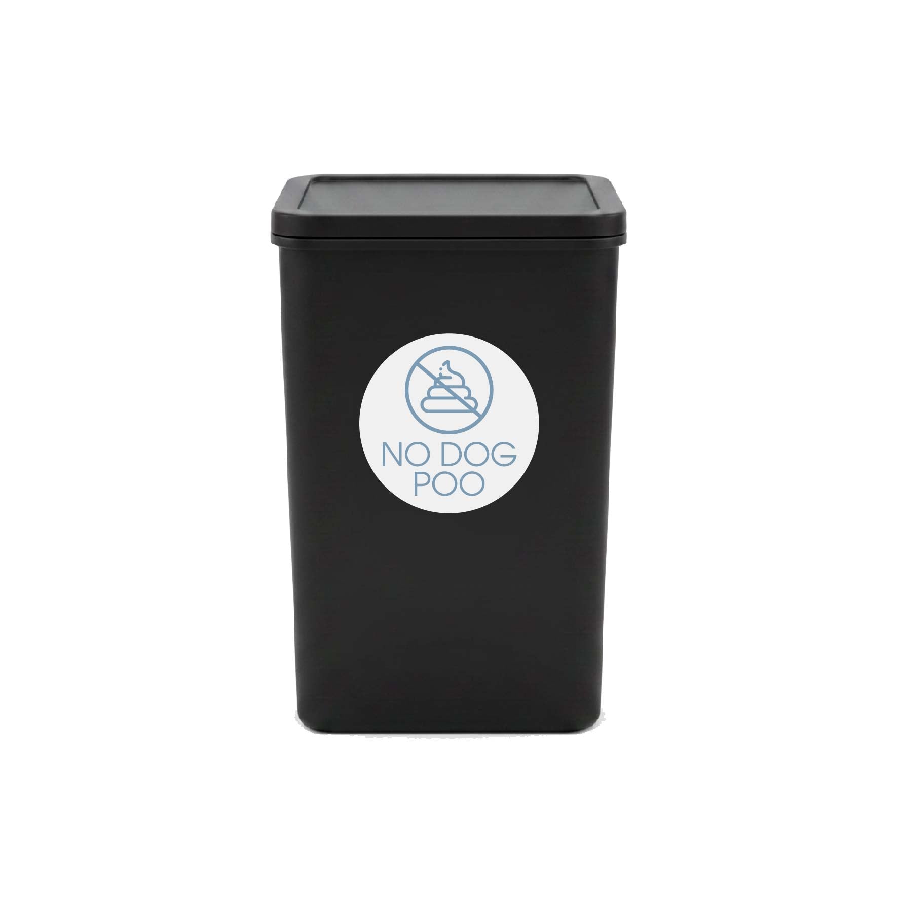 No Dog Poo Ocean Circle Bin Sticker - New Signs