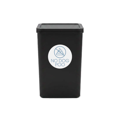 No Dog Poo Ocean Circle Bin Sticker - New Signs
