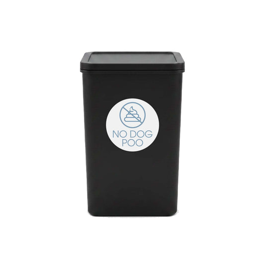 No Dog Poo Ocean Circle Bin Sticker - New Signs