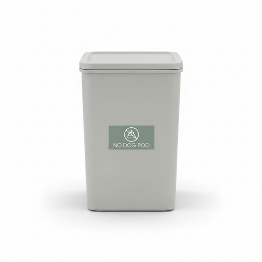 No Dog Poo Sage Background Bin Sticker