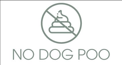 No Dog Poo Sage Bin Sticker - New Signs