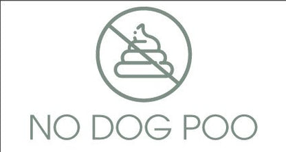 No Dog Poo Sage Bin Sticker - New Signs