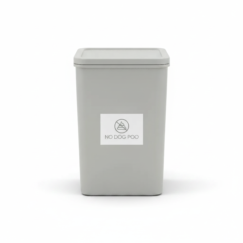 No Dog Poo Sage Bin Sticker - New Signs