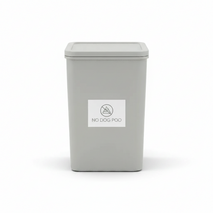 No Dog Poo Sage Bin Sticker - New Signs