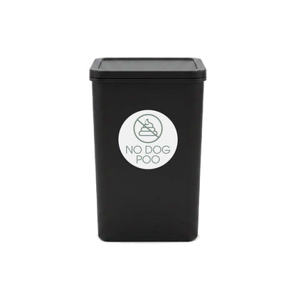 No Dog Poo Sage Circle Bin Sticker - New Signs