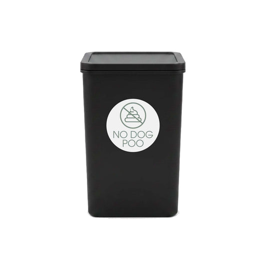 No Dog Poo Sage Circle Bin Sticker - New Signs