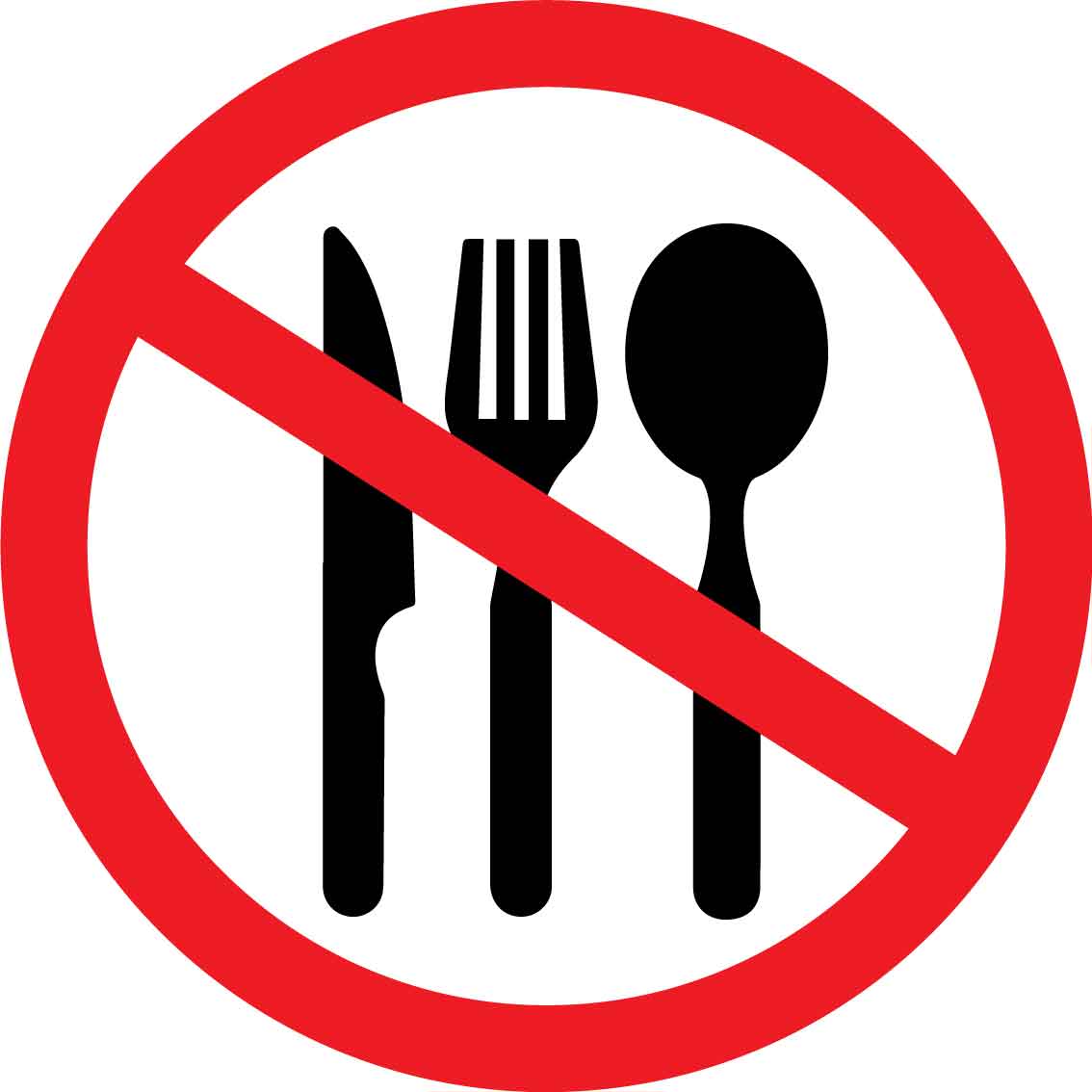 No Eating Decal - New Signs