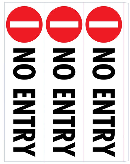 No Entry - Corflute Bollard Cover - New Signs