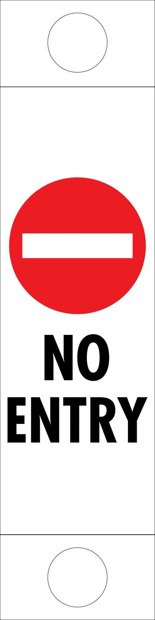 No Entry - Corflute Bollard Traffic Signs - New Signs