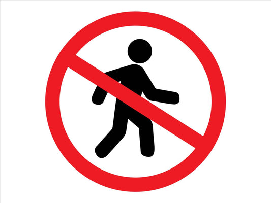 No Entry (Person) Sign - New Signs