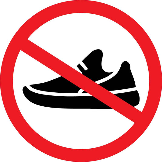 No Footwear Decal - New Signs