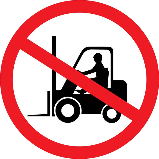 No Forklifts Decal - New Signs