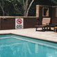 No Glass Allowed in Pool Area Sign - New Signs