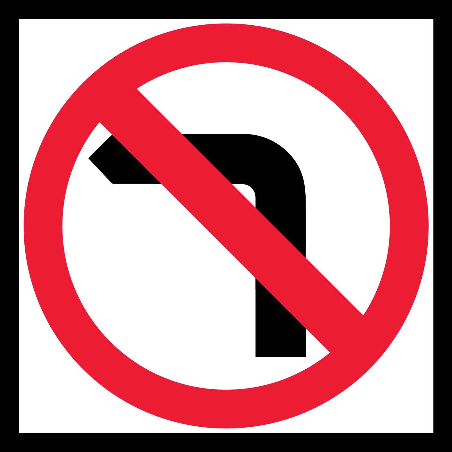 No Left Turn Multi Message Traffic Sign - New Signs