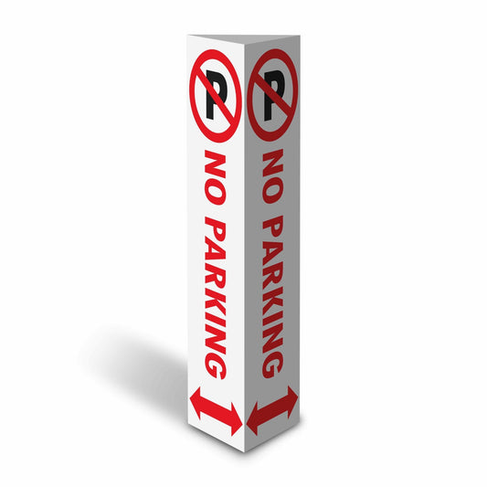 No Parking Arrows - Corflute Bollard Cover - New Signs