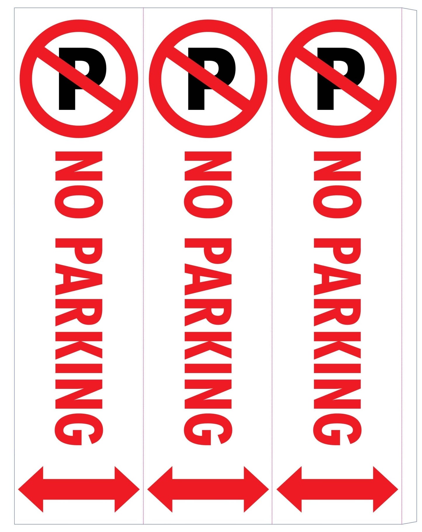 No Parking Arrows - Corflute Bollard Cover - New Signs