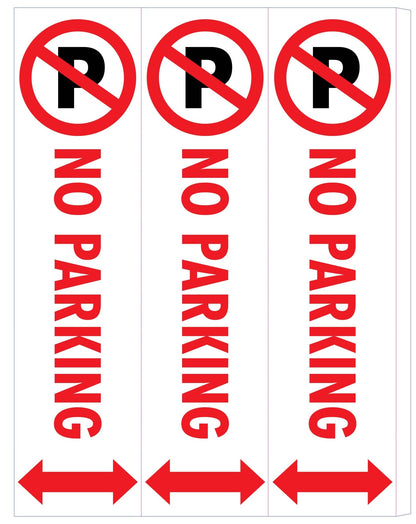 No Parking Arrows - Corflute Bollard Cover - New Signs