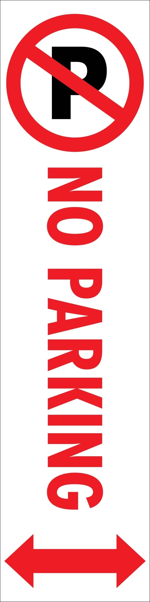 No Parking Arrows - Corflute Bollard Cover - New Signs