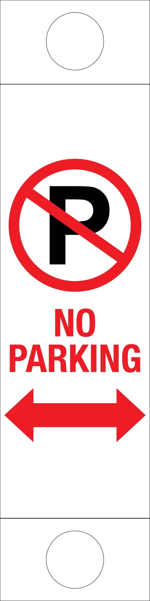 No Parking Arrows - Corflute Bollard Traffic Signs - New Signs