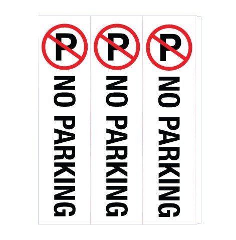 No Parking - Corflute Bollard Cover - New Signs