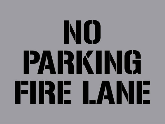 No Parking Fire Lane - Aluminium Composite Stencil - New Signs