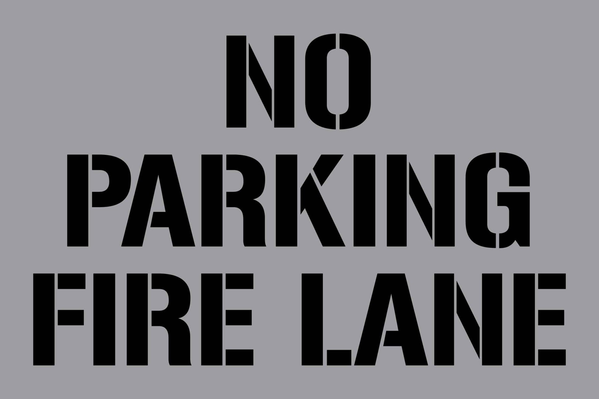 No Parking Fire Lane - Aluminium Composite Stencil - New Signs