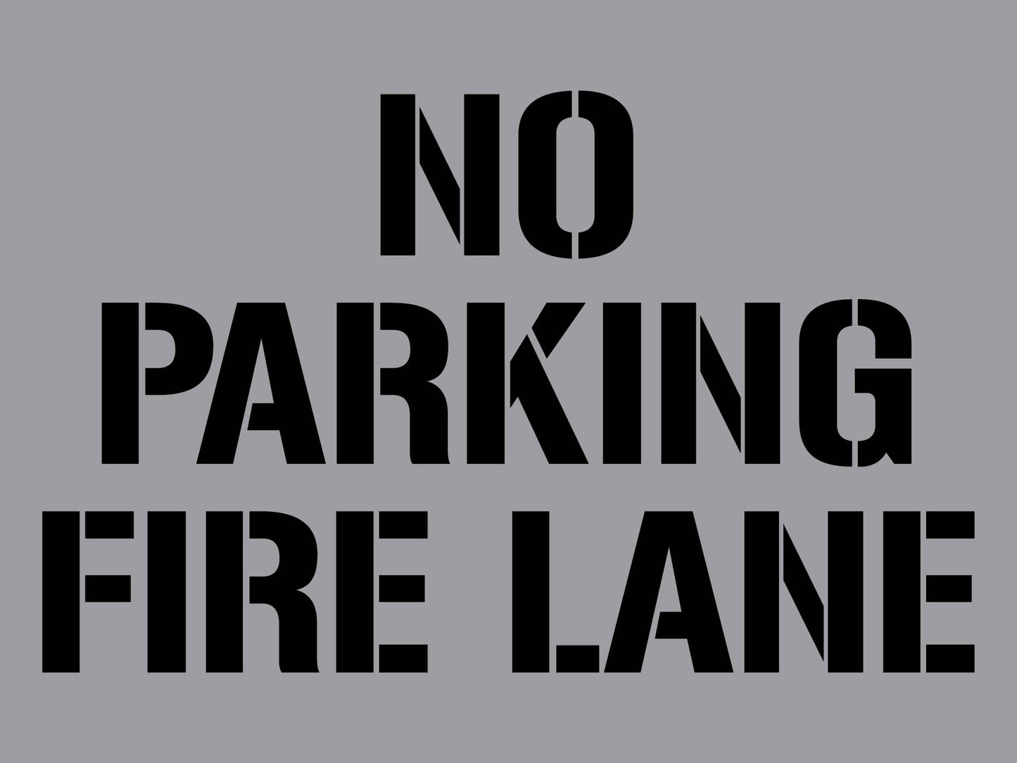 No Parking Fire Lane - Aluminium Composite Stencil - New Signs