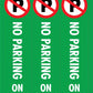 No Parking On Grass - Corflute Bollard Cover - New Signs
