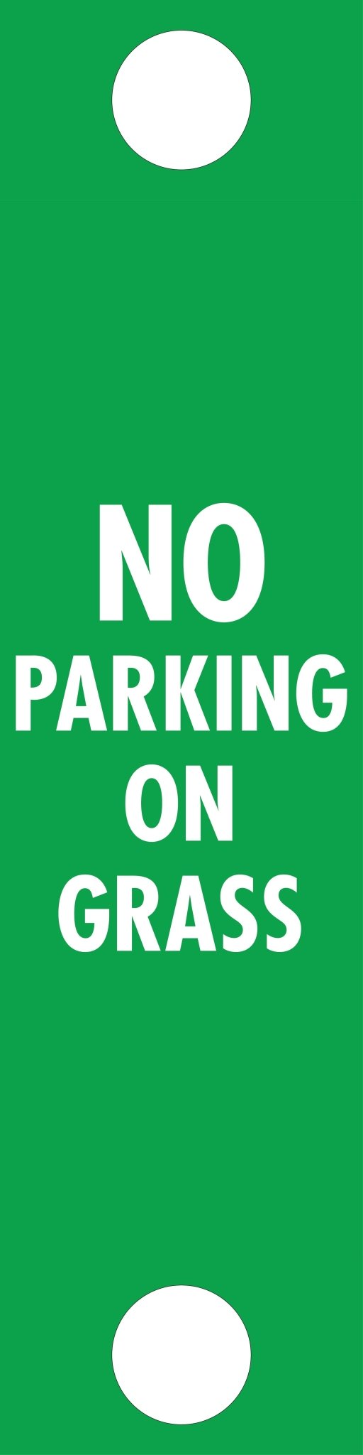 No Parking On Grass - Corflute Bollard Traffic Signs - New Signs