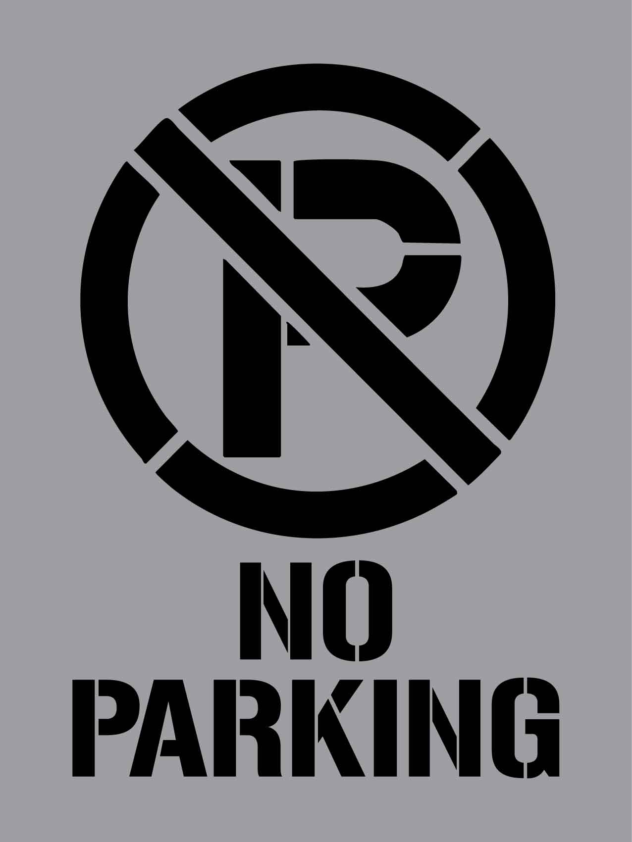 No Parking Symbol - Aluminium Composite Stencil - New Signs