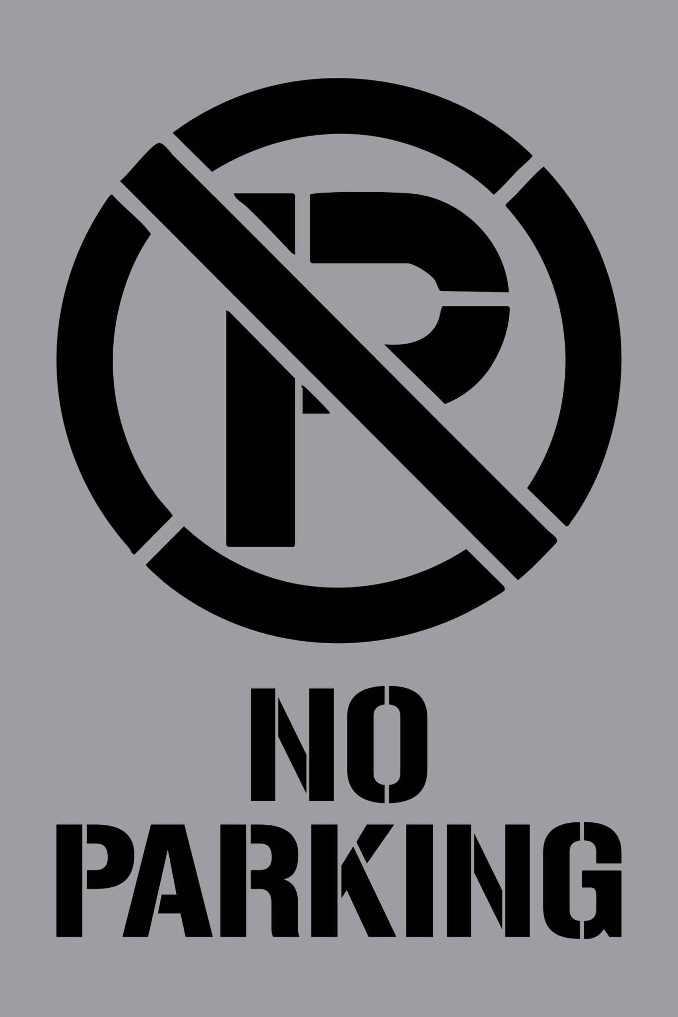 No Parking Symbol - Aluminium Composite Stencil - New Signs