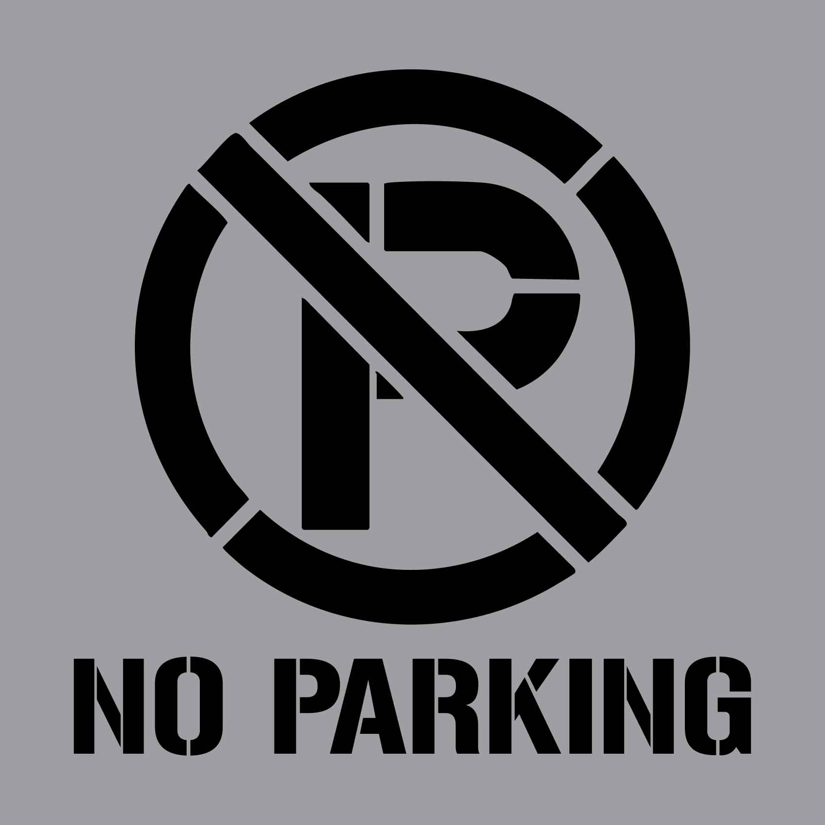 No Parking Symbol - Aluminium Composite Stencil - New Signs