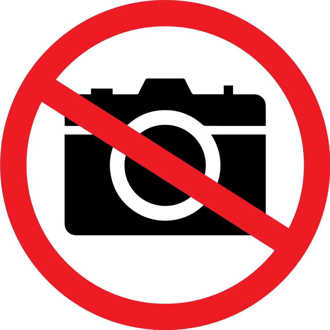 No Photography Decal - New Signs