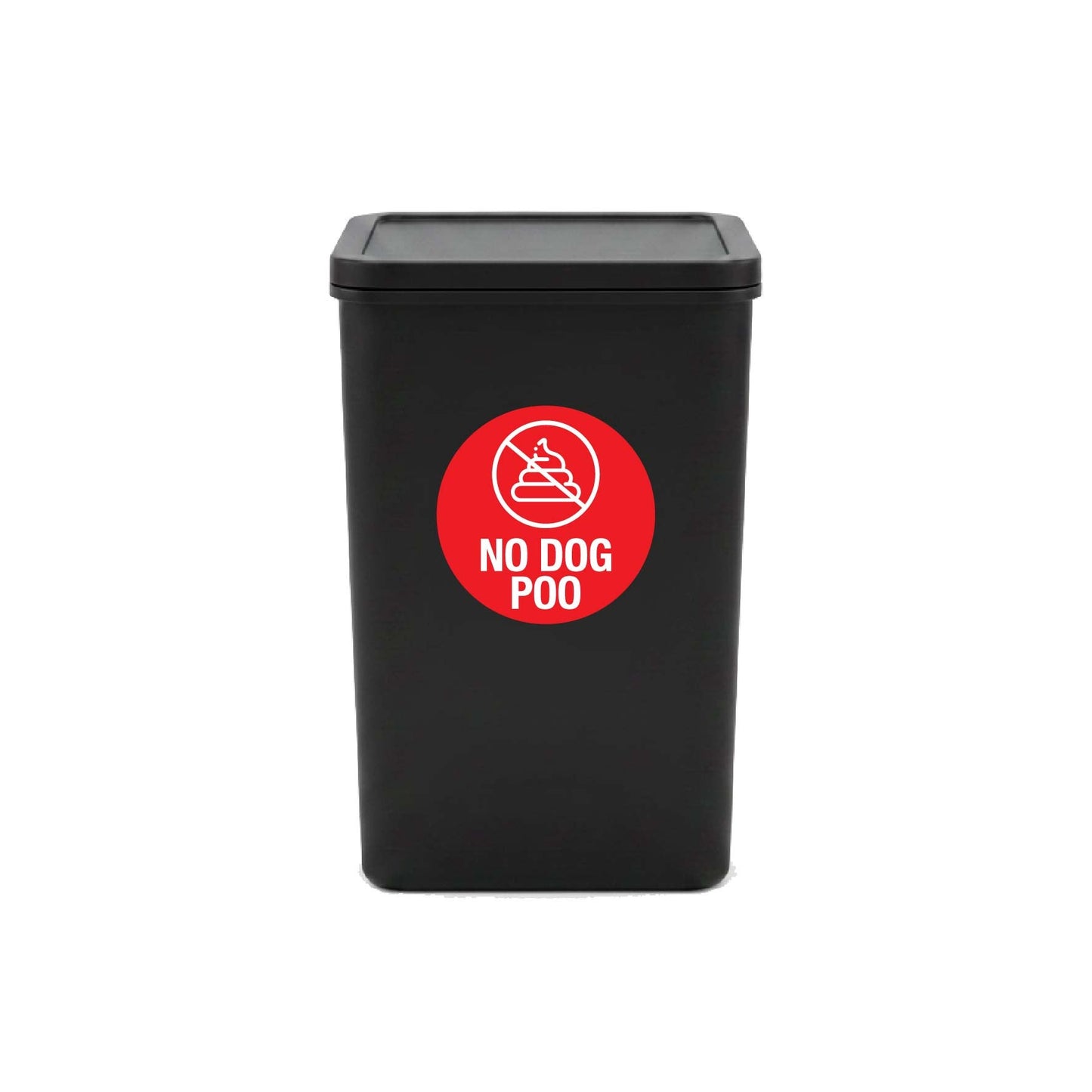 No Plastic Bags in Recycling Circle Bin Sticker - New Signs
